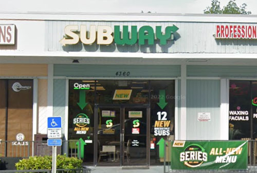 Subway Restaurant Jensen Beach on Hutchinson Island