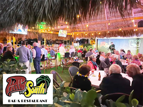 Philly Down South Restaurant and Tiki Bar with live bands Stuart FL on Hutchinson Island